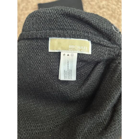 MICHAEL KORS BLACK SILVER Studded Scarf & Beanie Hat Separates S783-0010 & 0007 - Picture 2 of 3